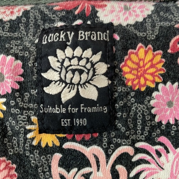 Lucky Brand Cotton Deep Scoop Neck Hooded Sweatshirt Size Medium - Picture 4 of 6